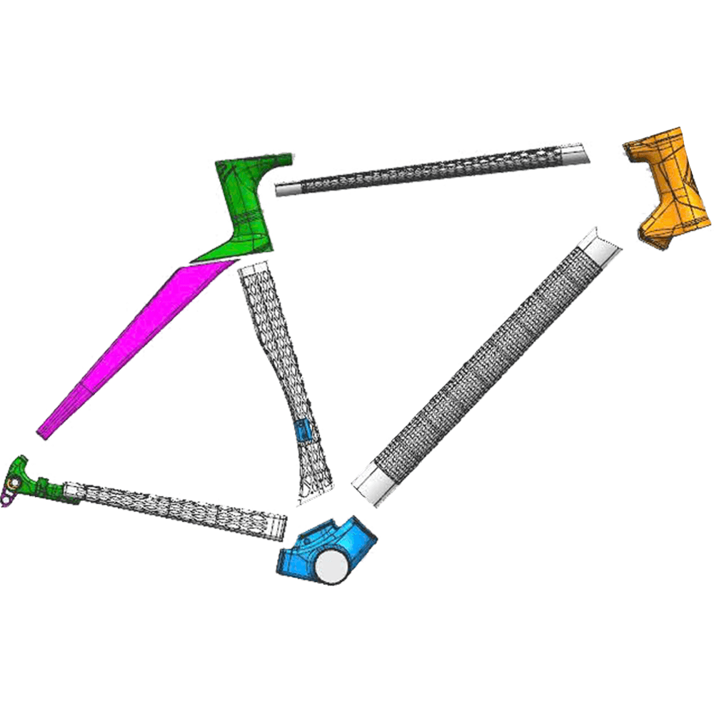 Additive Titanium 3D-printed frame, road configuration